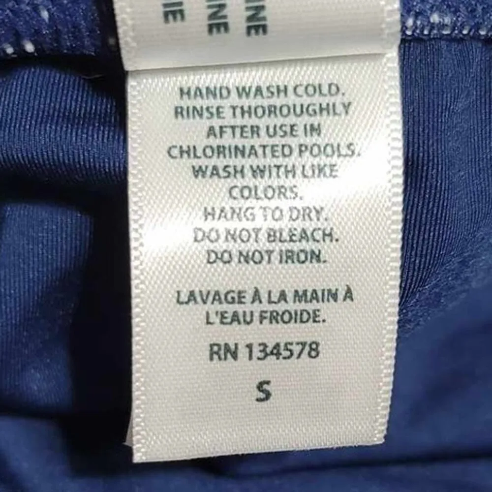 Vineyard Vines Stingray Smocked Bikini Swim Bottom Deep Bay Blue V2 Small - Image 6