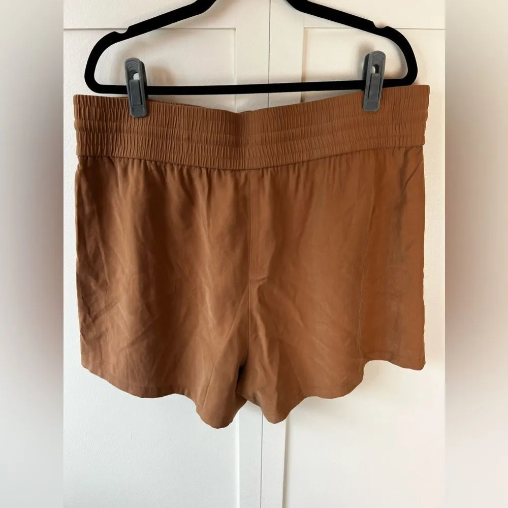 Open Edit‎ Women's Plus NWOT Tie Waist Tan Dale Pull On Shorts Size 2X - Image 10