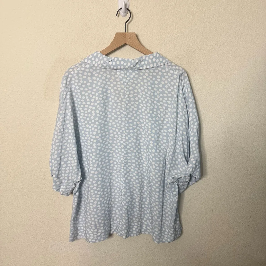 Piyama Marnie Sleep Set in Reverse Dot Misty Blue Pajama Womens Size XL - Image 5