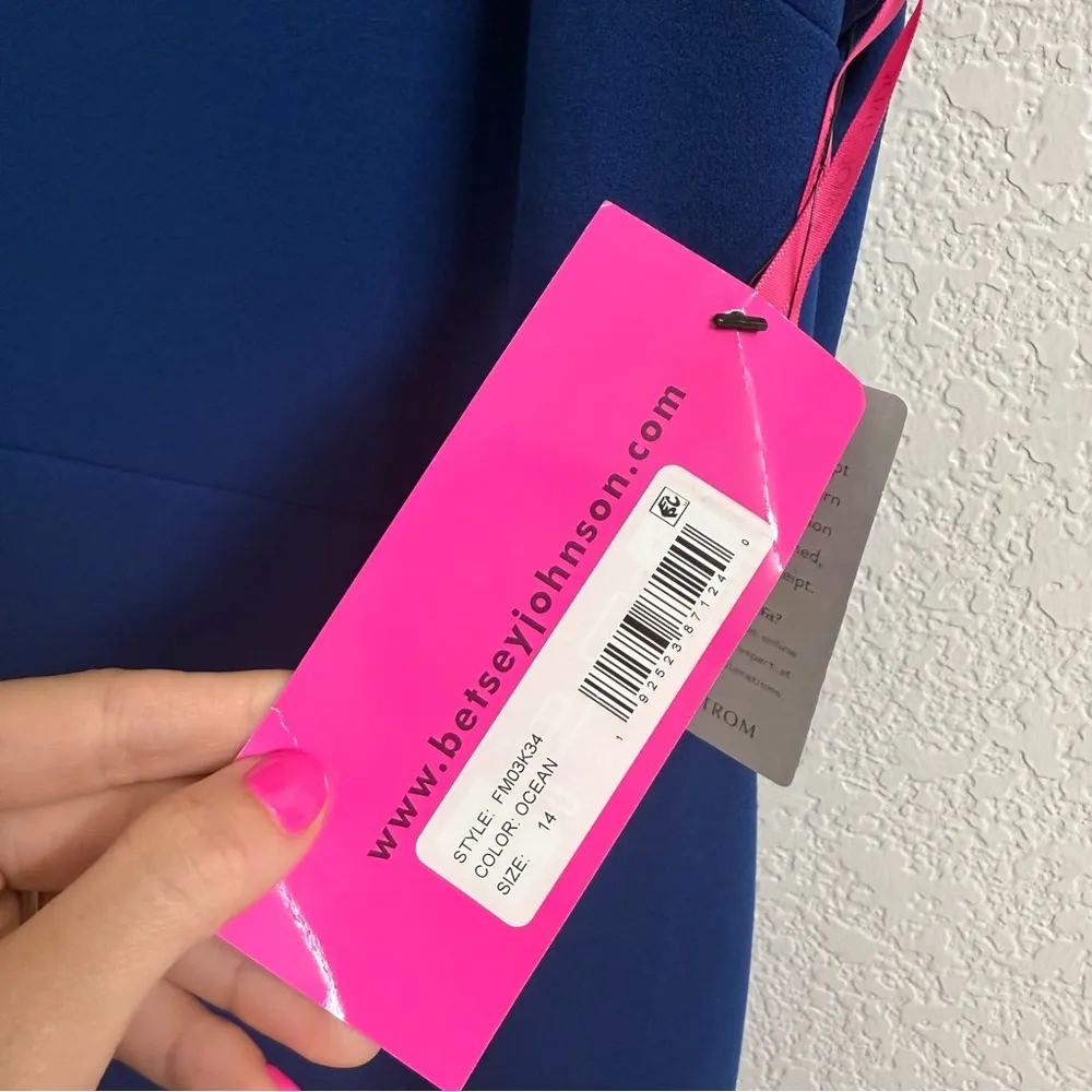 Betsey Johnson Scuba Crepe Dress, Ocean, Women's 14 BNWT - Image 3