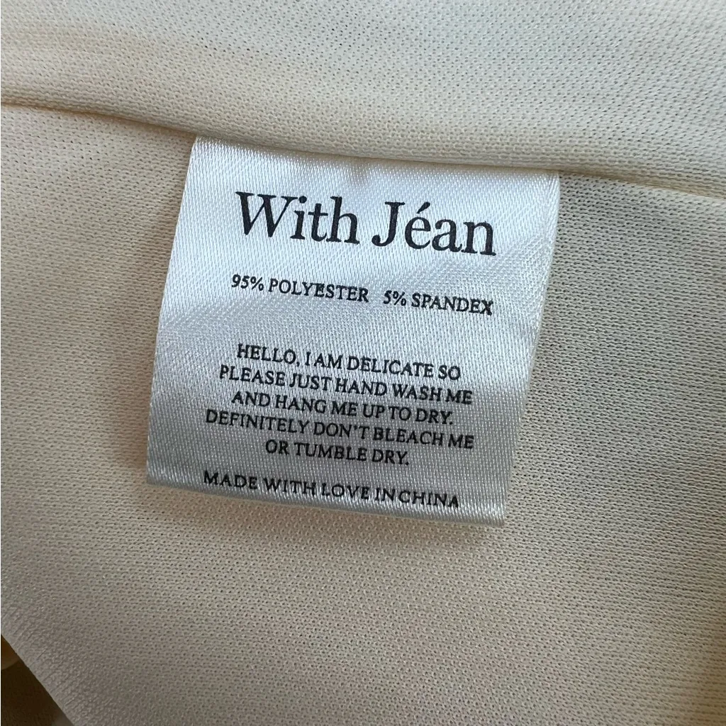 With Jéan Frankie Strapless Midi Dress in Read
All About It Print - Image 9