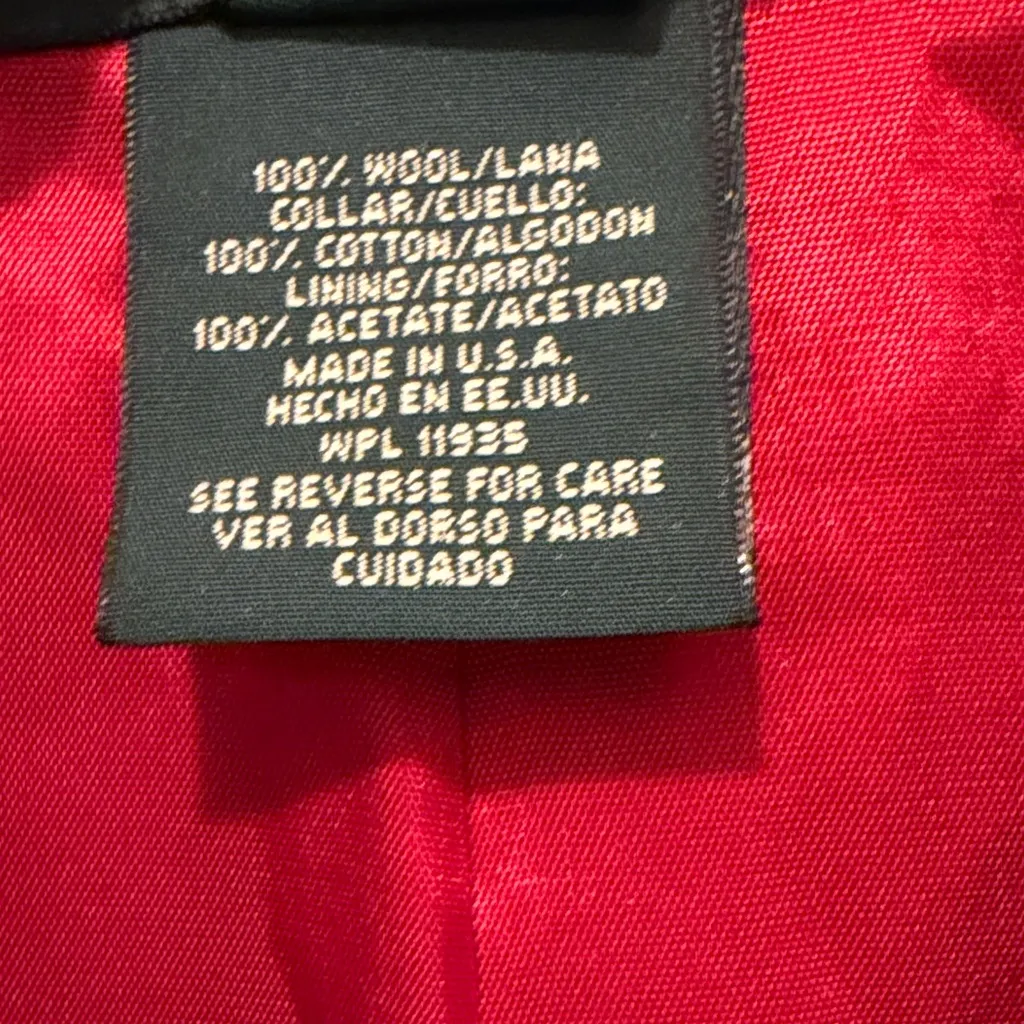 Vintage Wool and Velvet Hunt Club Red and Black Plaid Vest - Image 3