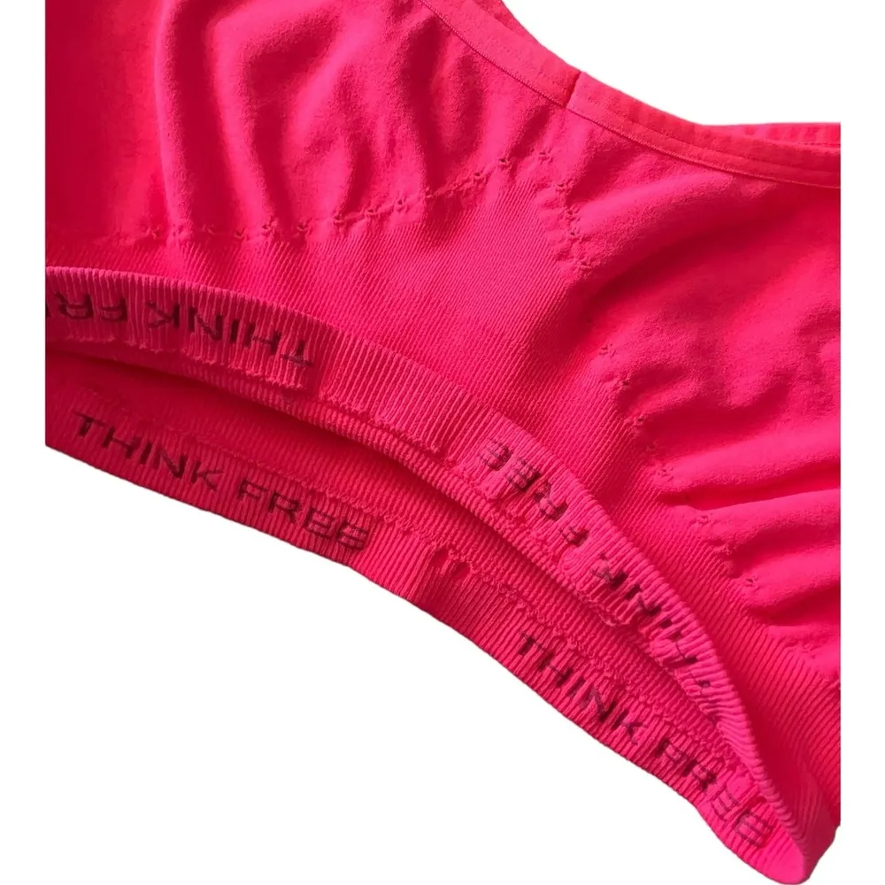 Fp Movement women hot pink strappy sports bra - Image 3