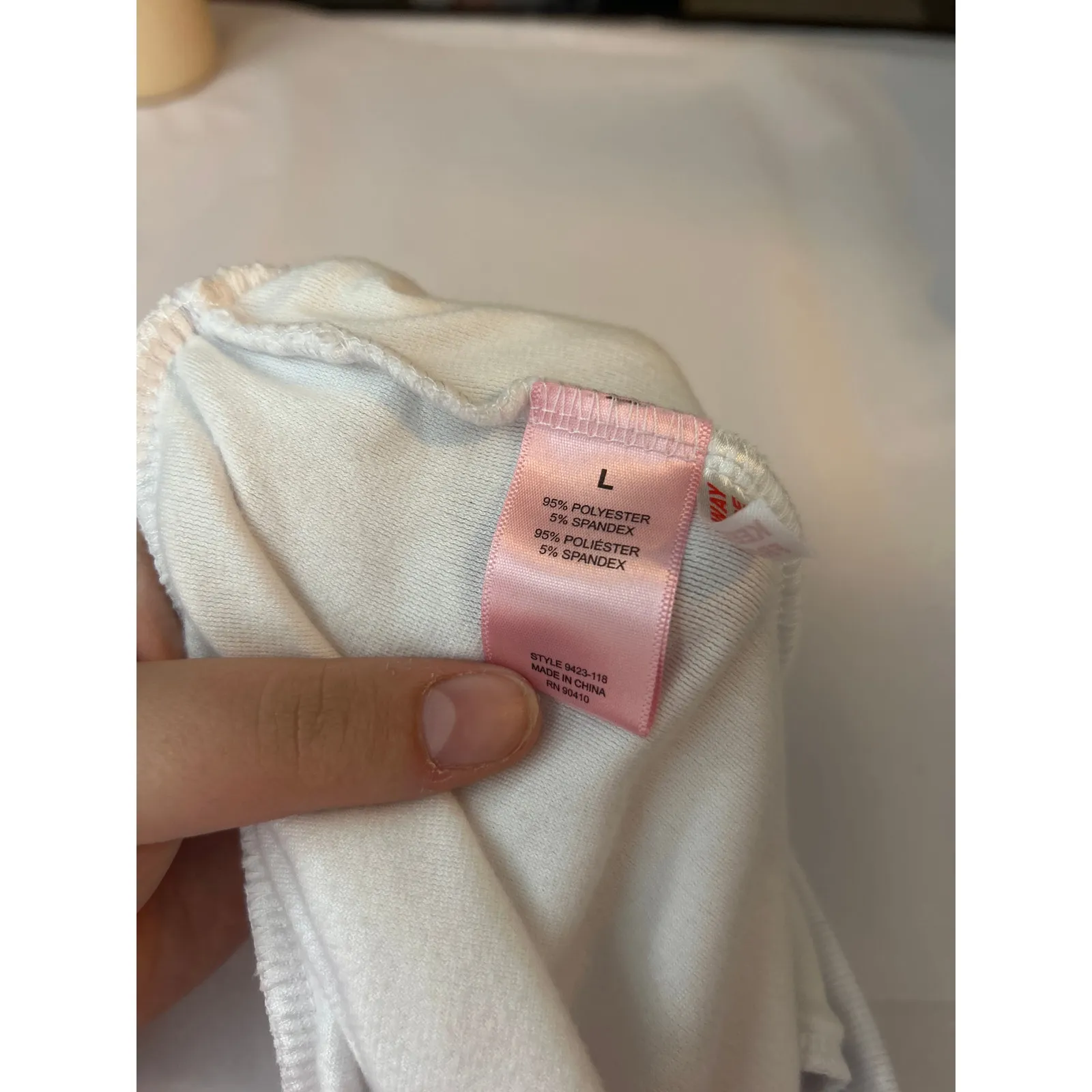 Juicy Couture Velour Track Pants Large White Silver Rhinestone Spell Out Sleep - Image 12