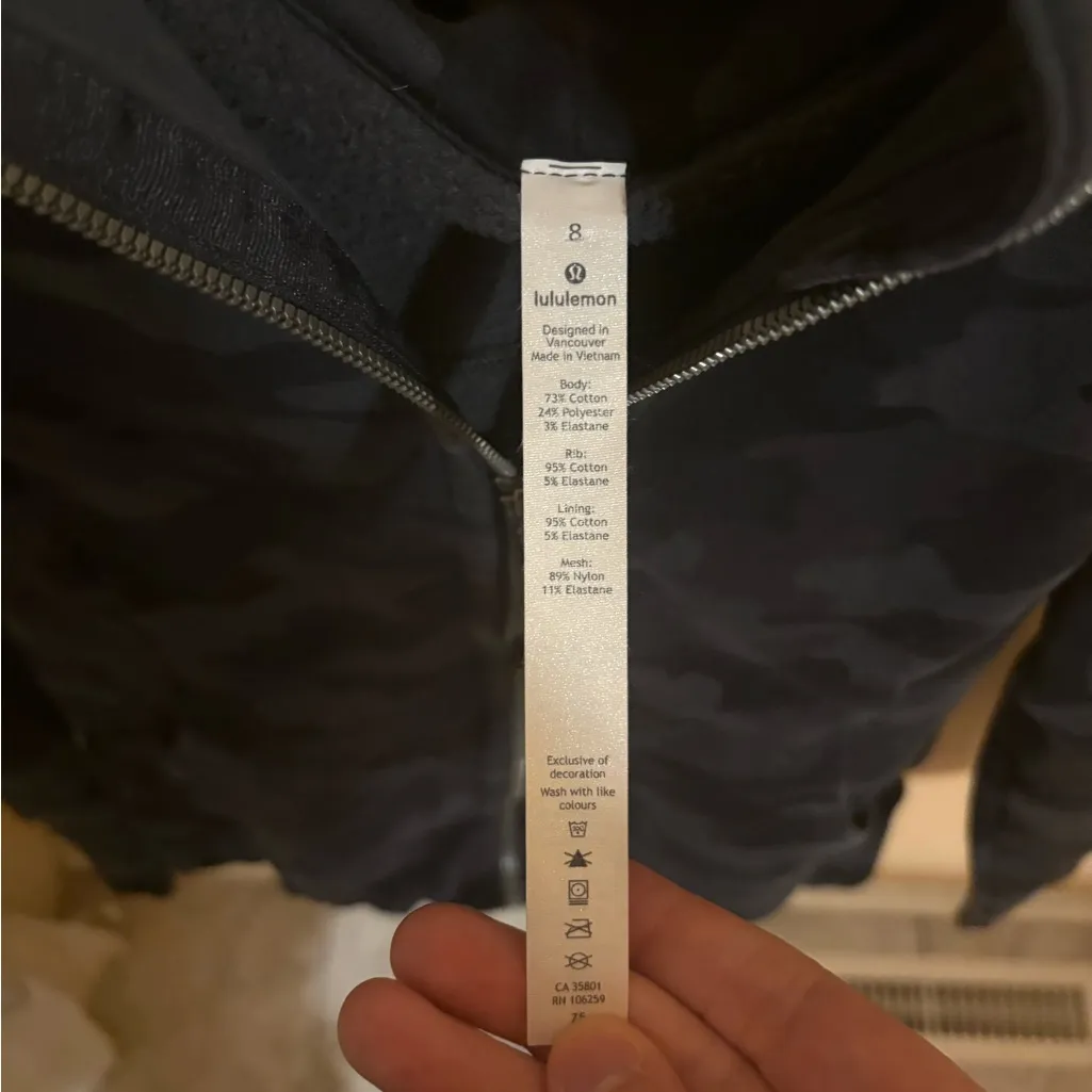 Lululemon Light Cotton Fleece Scuba Hoodie in Heritage 365 Camo Deep Coal Multi - Image 7