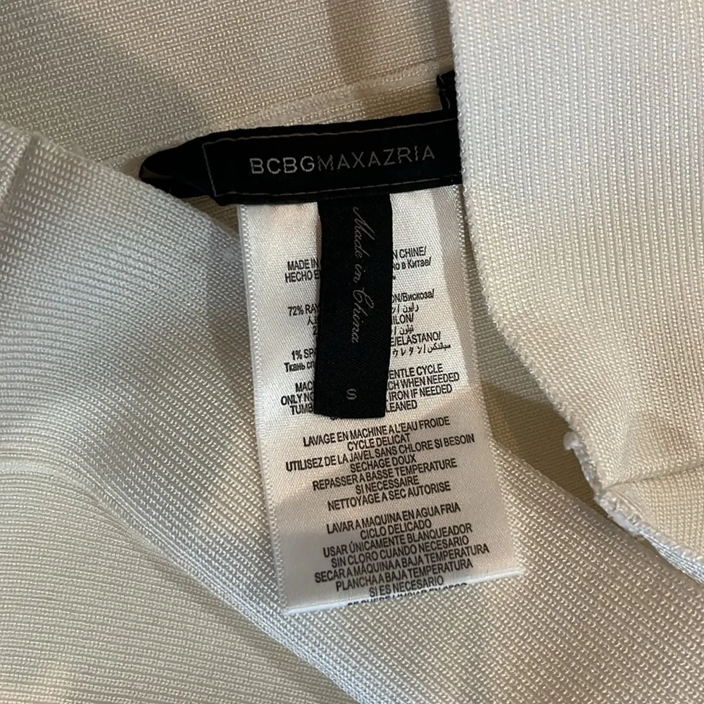 BCBG Maxazria | White Bandage Pencil Skirt Small - Image 5