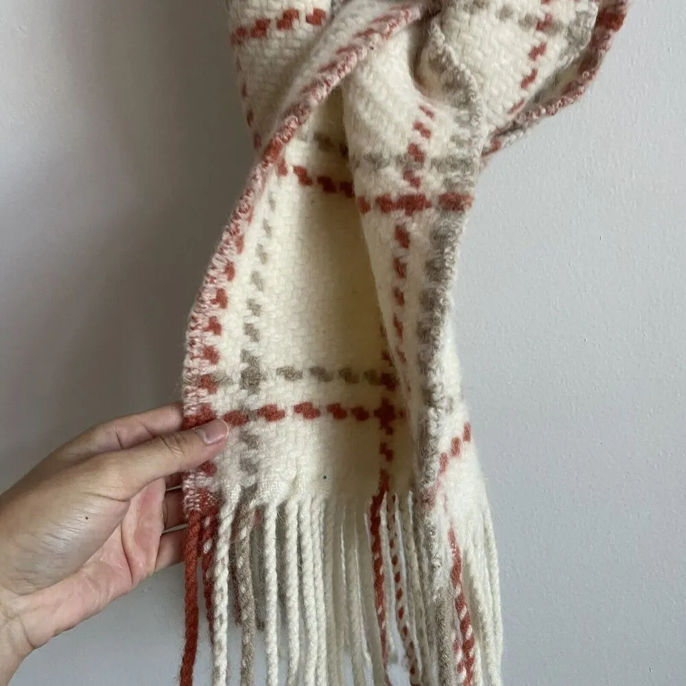 Banana Republic Factory Lambs Wool Blend Fringe Scarf 64x9 In - Image 2