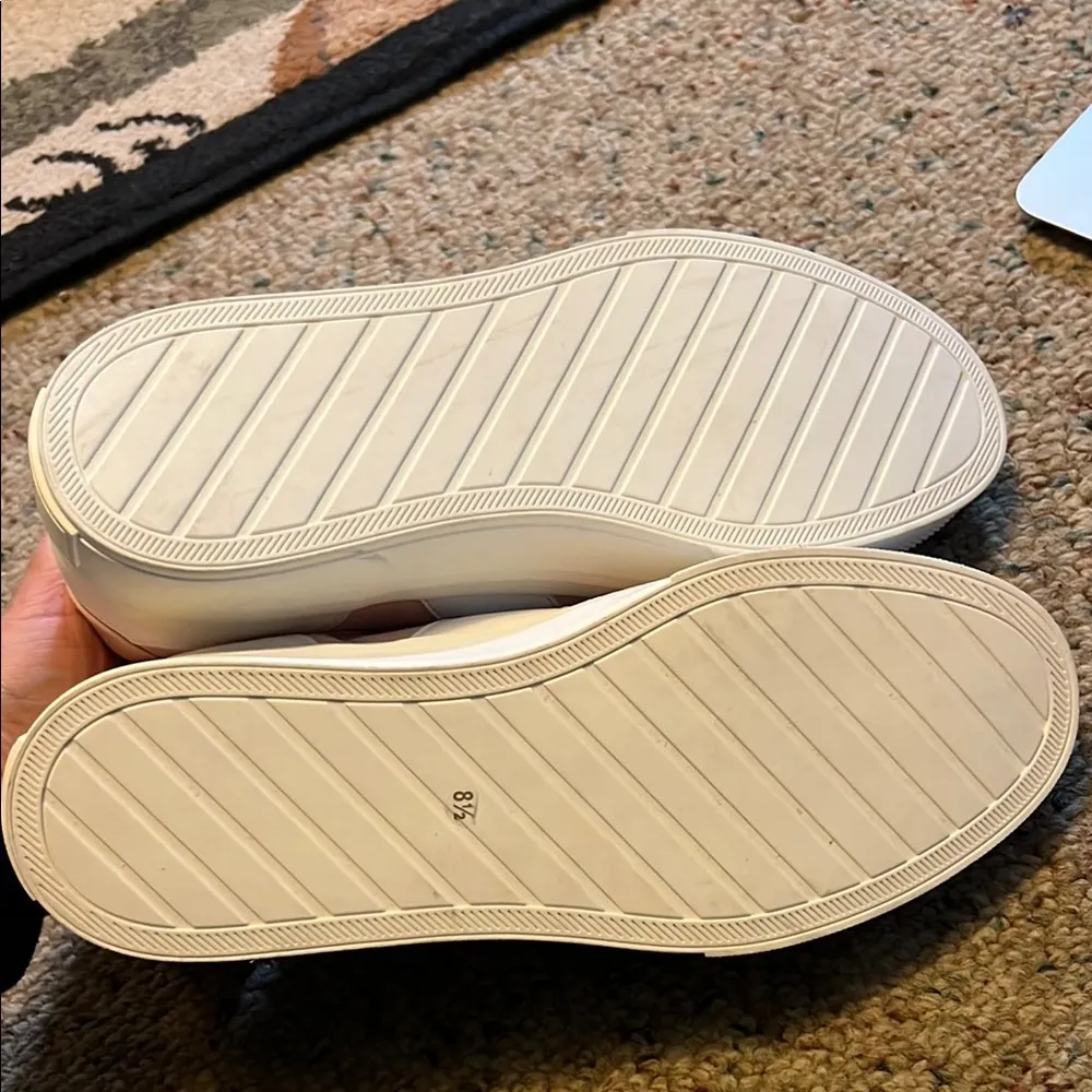 J/SLIDES Pink and White Retro Platform Sneakers Size 8.5 - Image 7