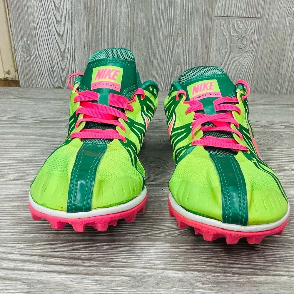 NIKE Jana XC Wfle Star Waffle Green/pink Track & Field Cleats Women's Sz 8.5 - Image 3