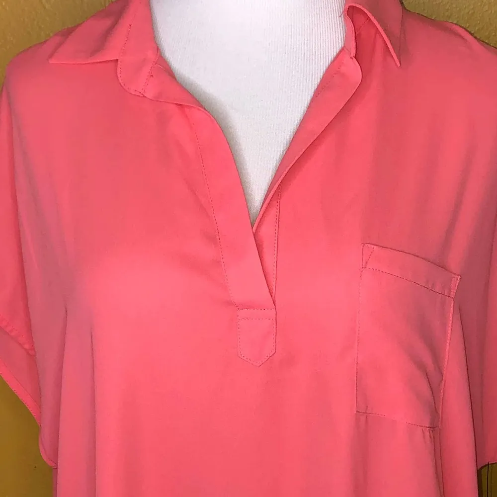 Pleione Pink V-Neck Shirt, NWT, XXL - Image 3