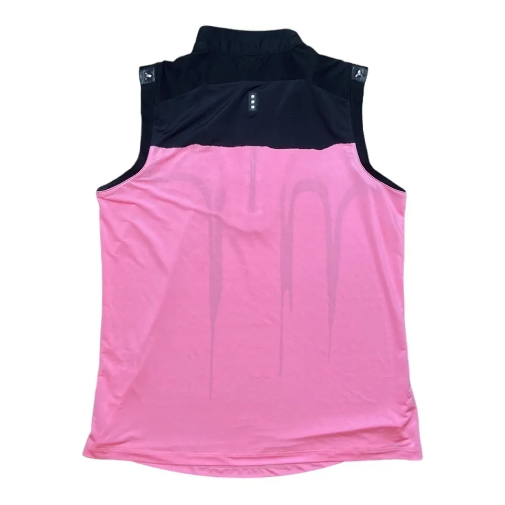 Jamie Sadock Womens Sleeveless Peak Golf Polo Top Size Medium Pink - Image 2