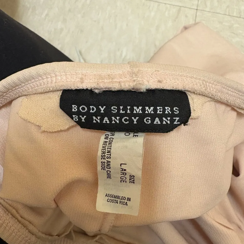 Body Slimmers by Nancy Ganz nude pink lace trim body shaper skirt. Size L - Image 3