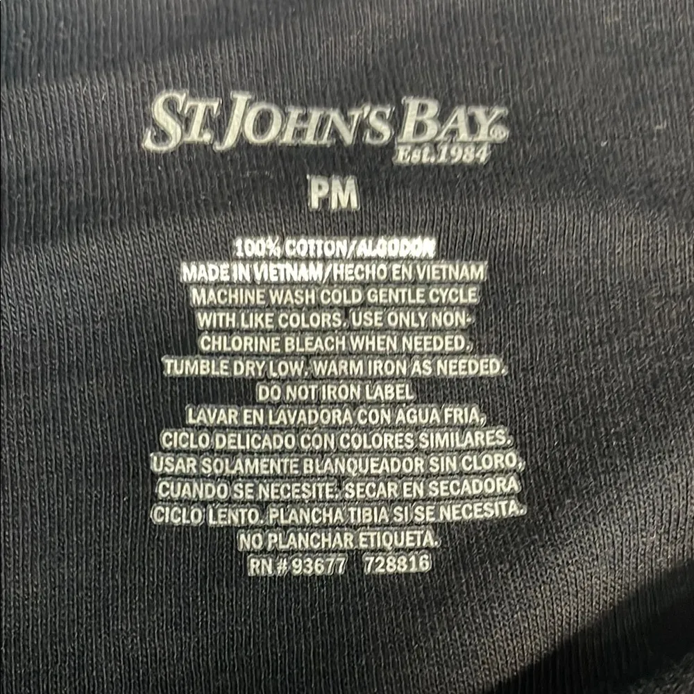 St. John's Bay Black Long Sleeve‎ Shirt - Image 2