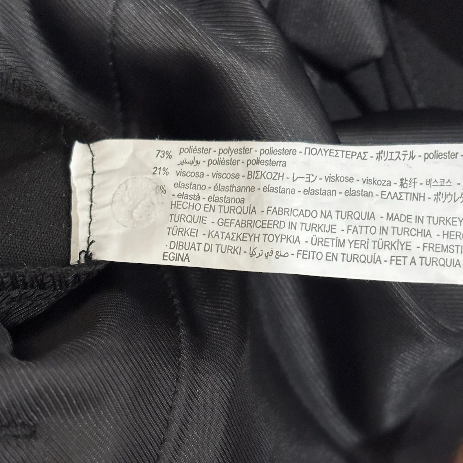 ZARA  Size XL Black Gold Button Pull-On Sailor Wide Leg Pants - Image 7