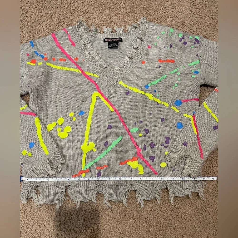 Women's junior TRENDY THREADS knit long sleeve v - Image 7