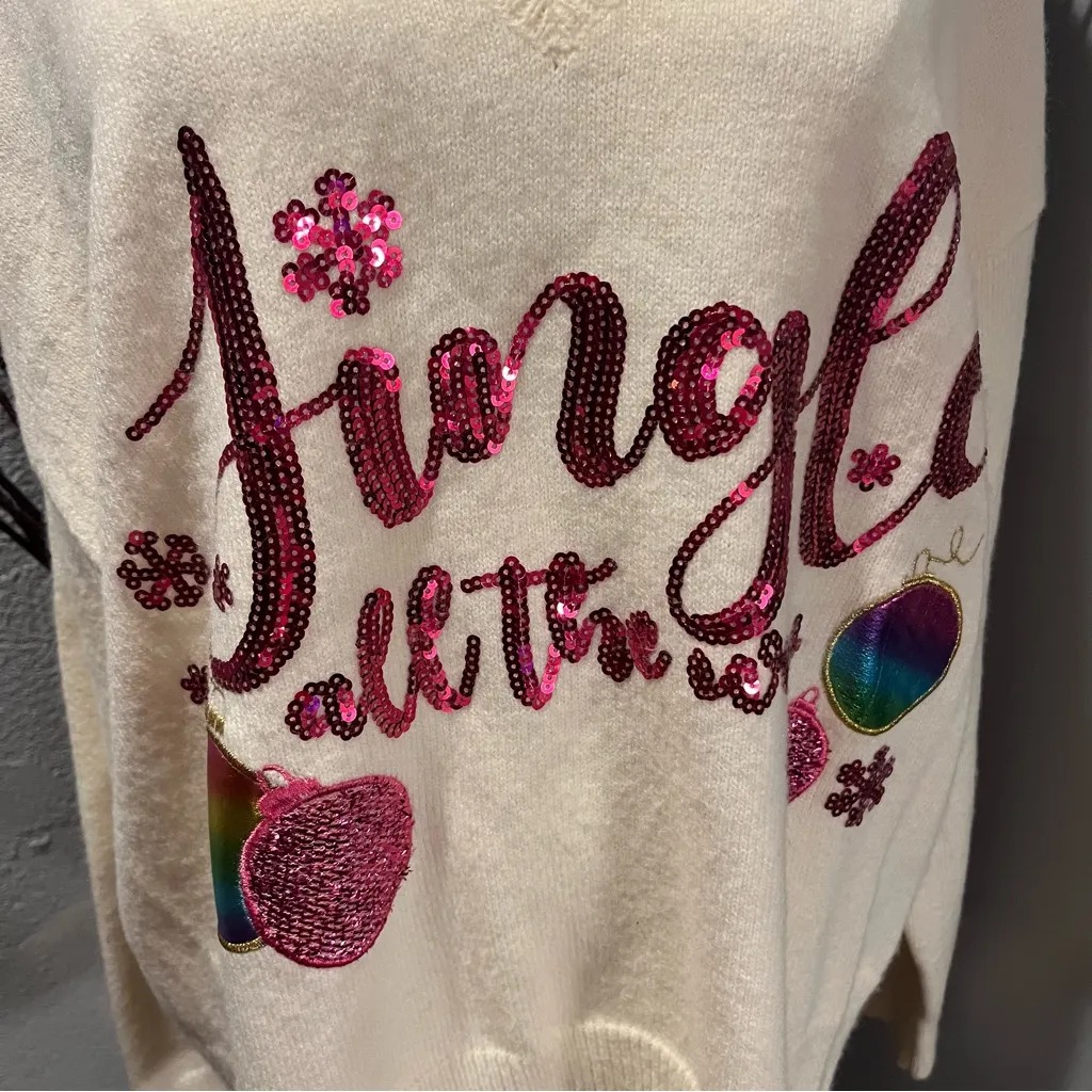 🎄EMMA & GRACE CREAM “JINGLE ALL THE WAY” CHRISTMAS SWEATER SIZE XL🎄 White - Image 2