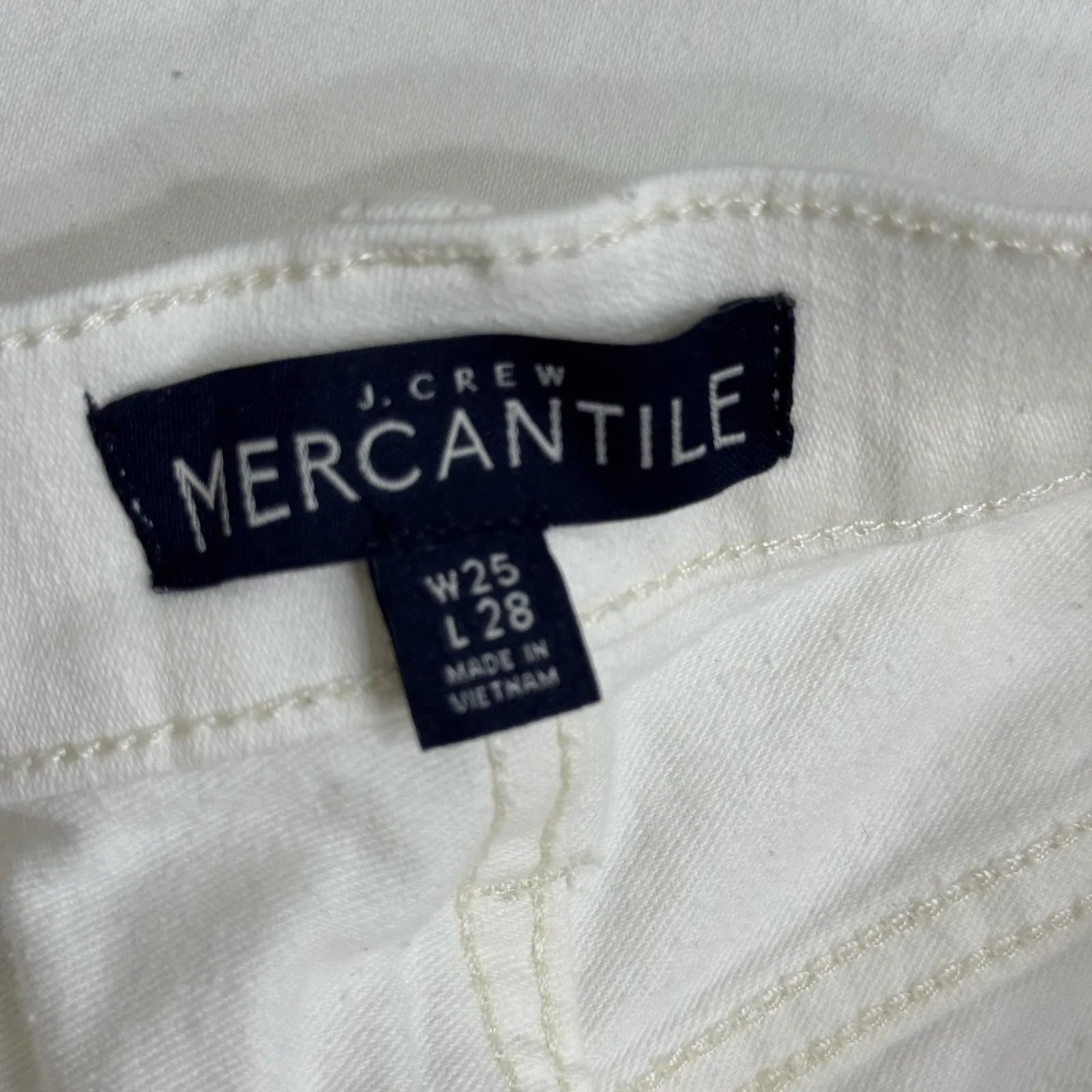 J.Crew Mercantile White Skinny Jeans Size 25/28 Stretch - Image 2