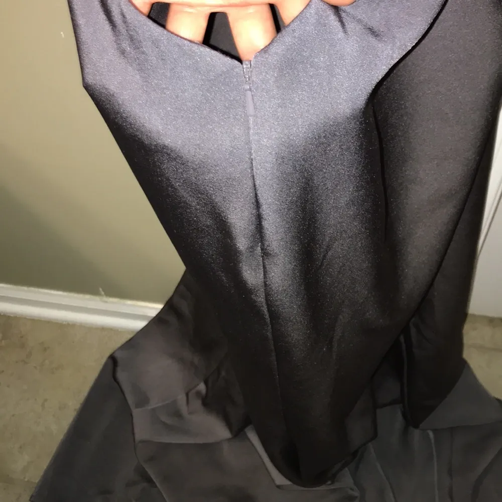 La Femme Gray Beaded Halter Cutout Open Back Formal Prom Dress - Image 8