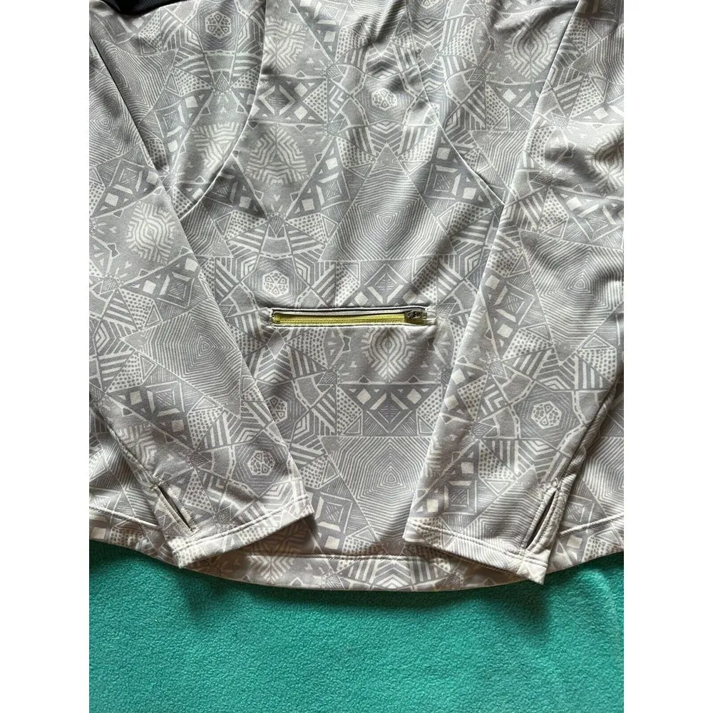 MONDETTA Full Zip Up Long Sleeve Gray/ Yellow Hooded Jacket Women's Size Small - Image 3