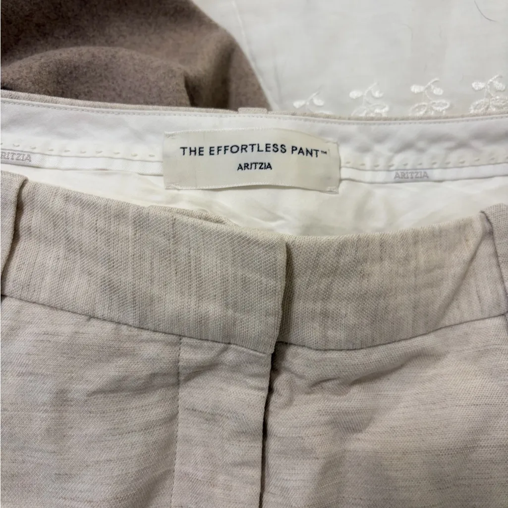 Aritzia Effortless Pants | Cruise Linen | Natural Ecru | Size 10 - Image 4