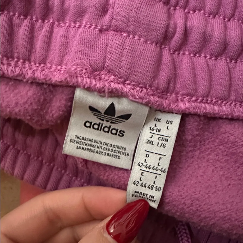 Adidas Purple Tracksuit Sweatsuit Crewneck Sweatpants Matching Set - Image 4