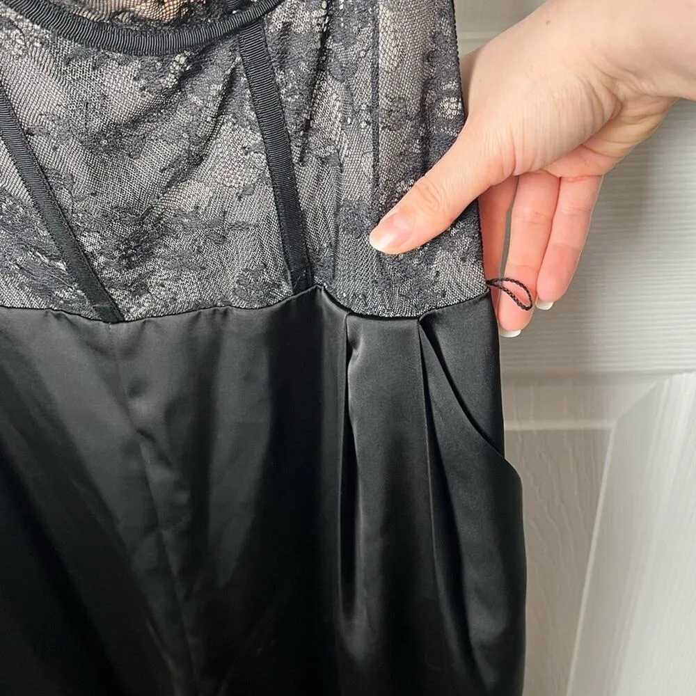 Katie May Black Tink Lace Bustier Sleeveless Wide Leg Jumpsuit XL - Image 8