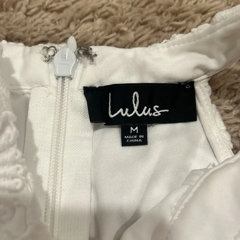 Lulu’s 
Love Poem Ivory Lace Mini Dress - Image 6