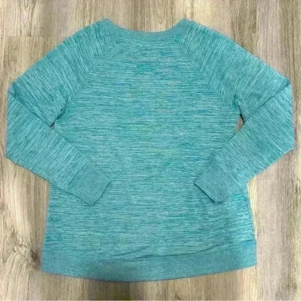 Gerry Women’s Crew Neck Pullover Sweatshirt Blue Zipper Shoulder Size M Size M - Image 3