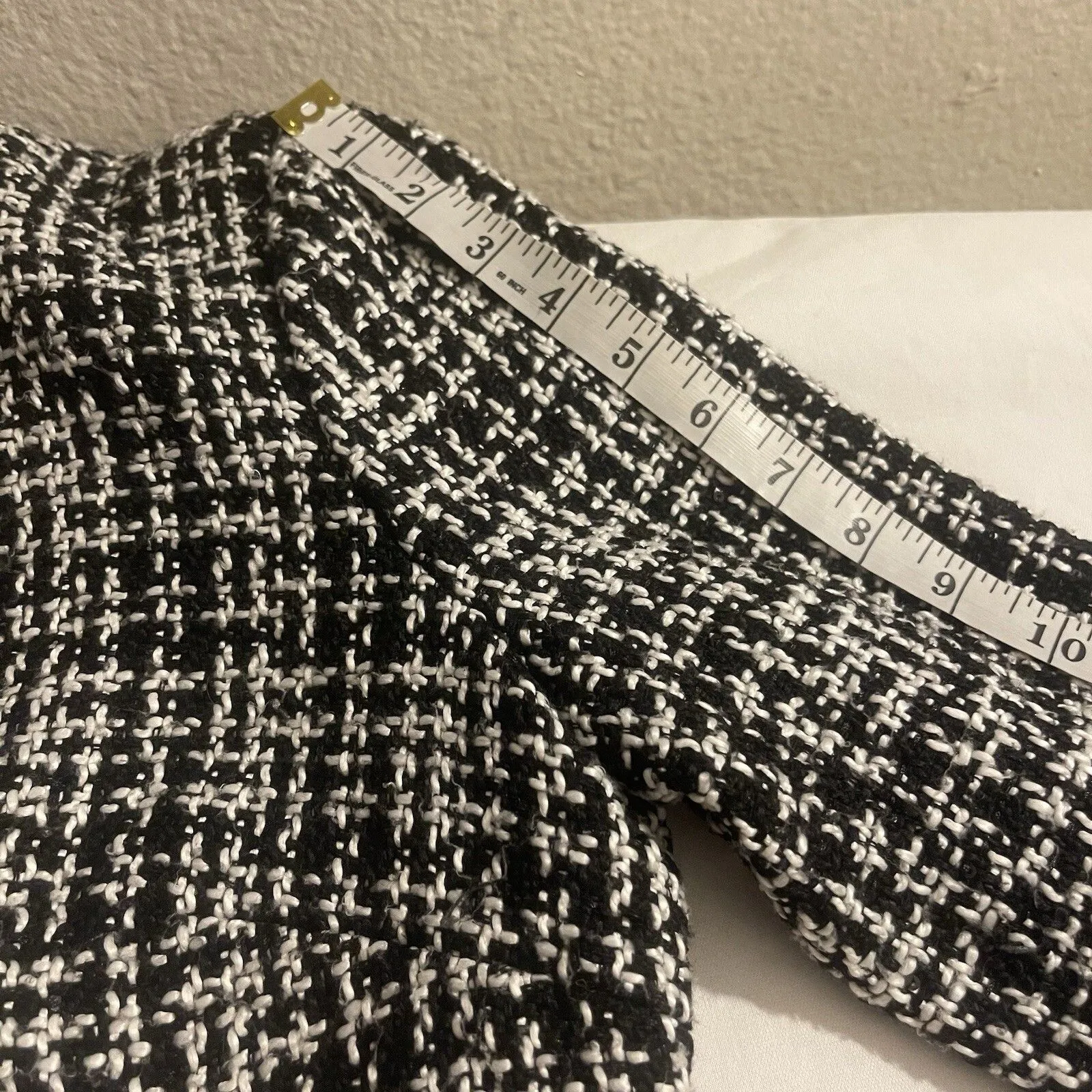 Karl Lagerfeld Paris Jacket Blazer Sz Medium Retro Tweed Plaid Tartan Old Money - Image 16