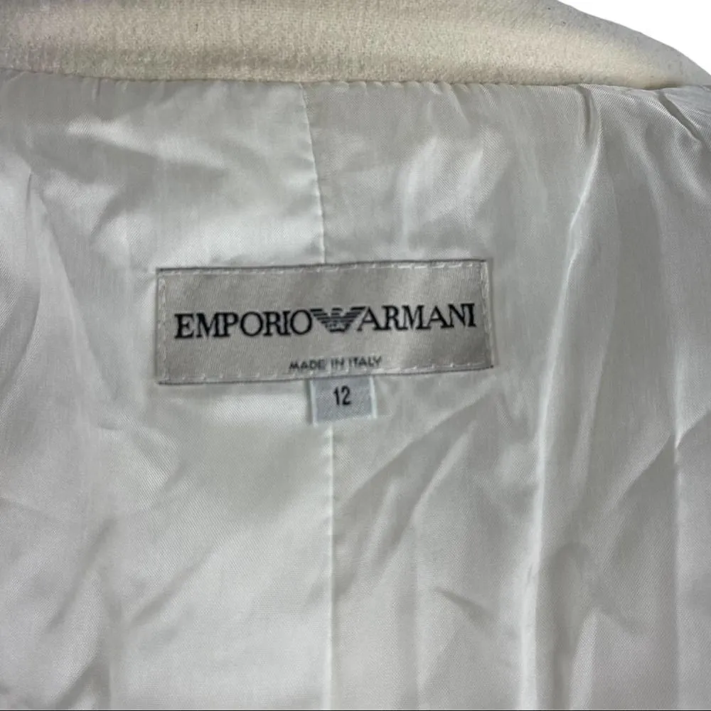 New Emporio Armani Single-breasted Fitted High/low Peplum Blazer Size 12 - Image 14