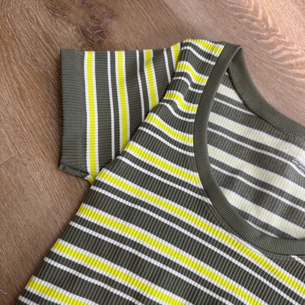 Aerie Offline Striped Green Crop Top - Image 3