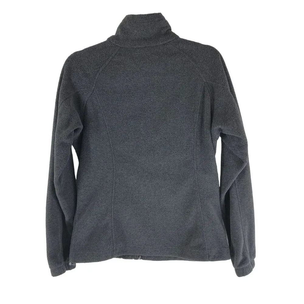 Columbia Womens Benton Springs Fleece Jacket Full Zip Cinch Waist Pockets Gray M - Image 2