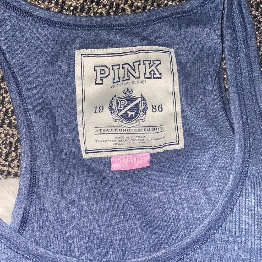 ✨Pink Victoria Secret Racerback Ribbed Tank✨ - Image 4