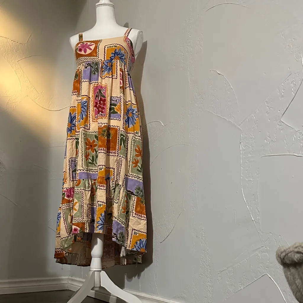 Paper Heart floral Patchwork Midi Dress - Image 7