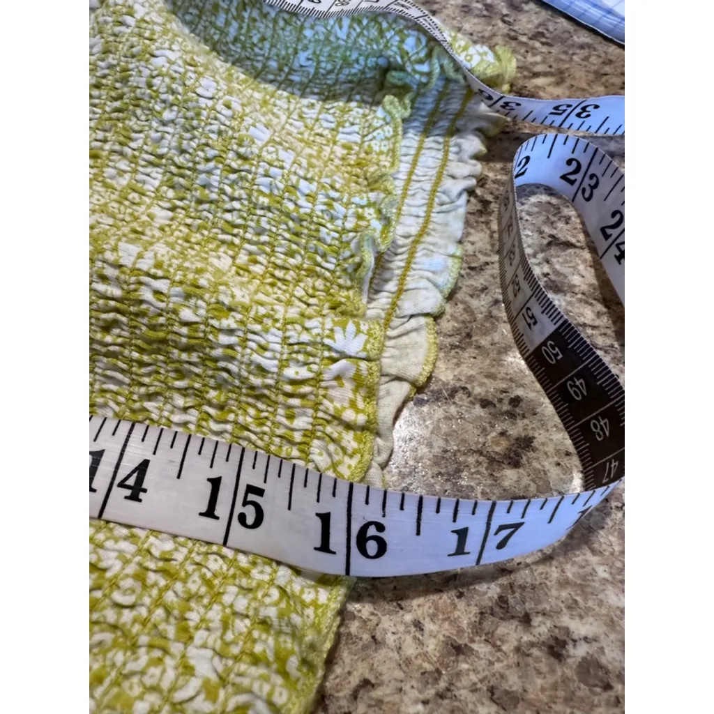 Women's Billabong Green & White Floral Crop Top S - Image 7