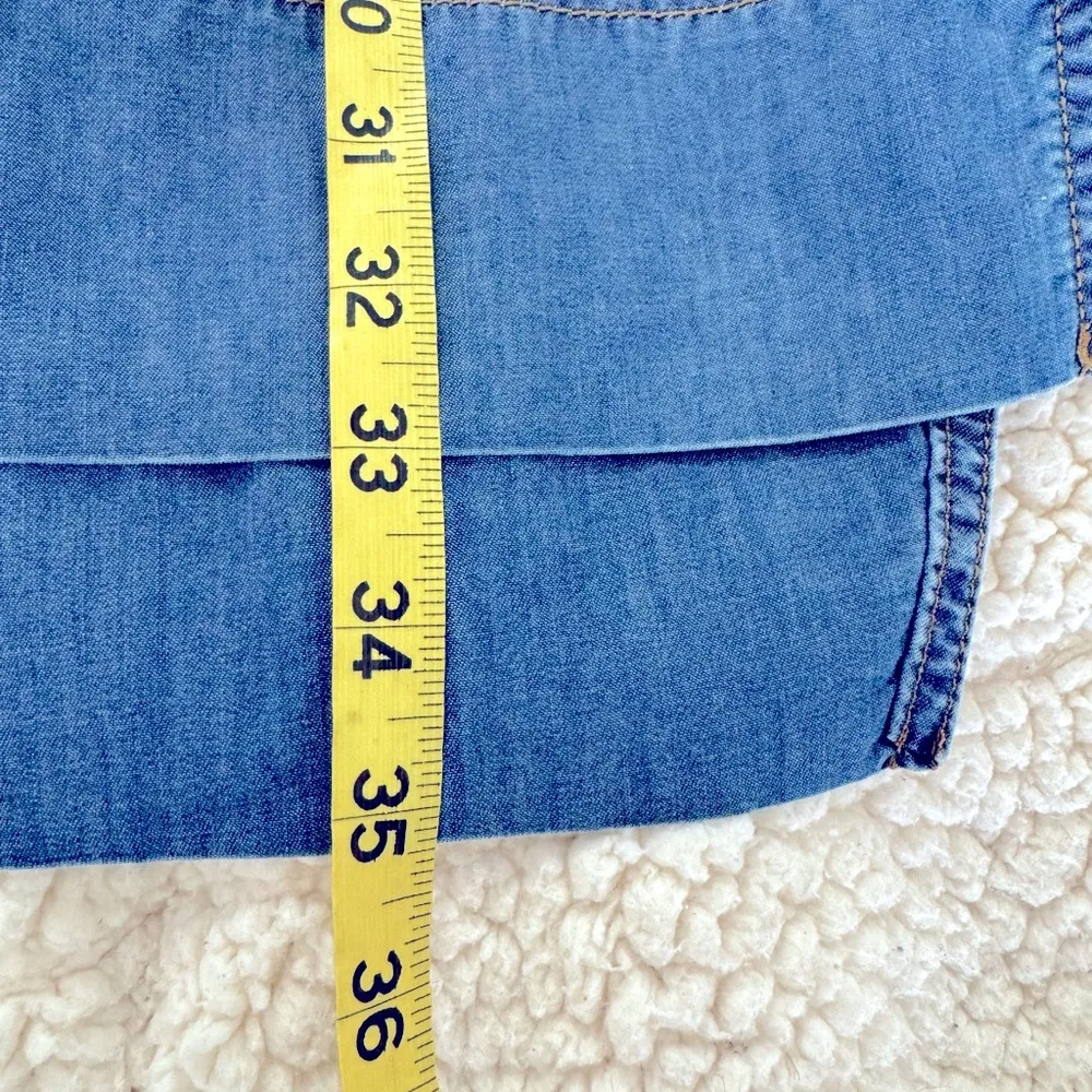 Banana Republic Minimalist Dolman Sleeve Loose Chambray Midi Shirt Dress Sz M - Image 10