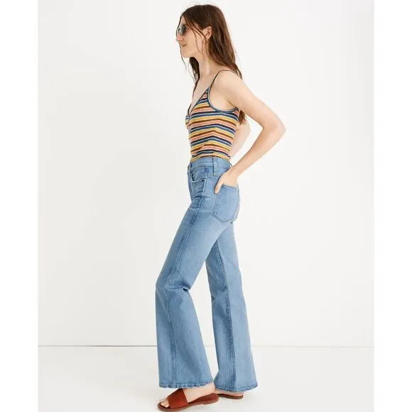 New! Madewell‎ Retro Flare Jeans in Norwich Wash , size 27 - Image 3