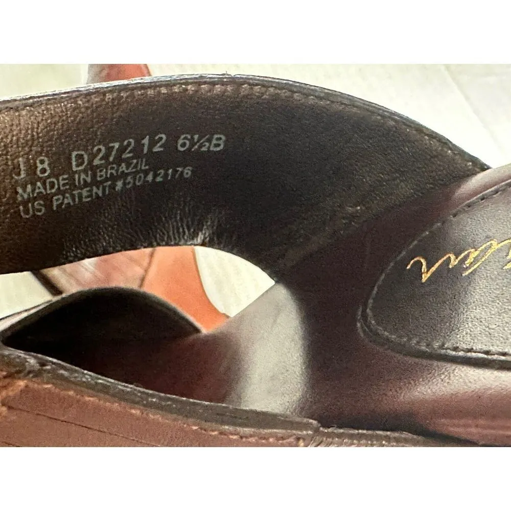 Cole Haan Air Huarache Slide Wedge Sandal Womens Size 6.5B Slip On Leather Carob - Image 5