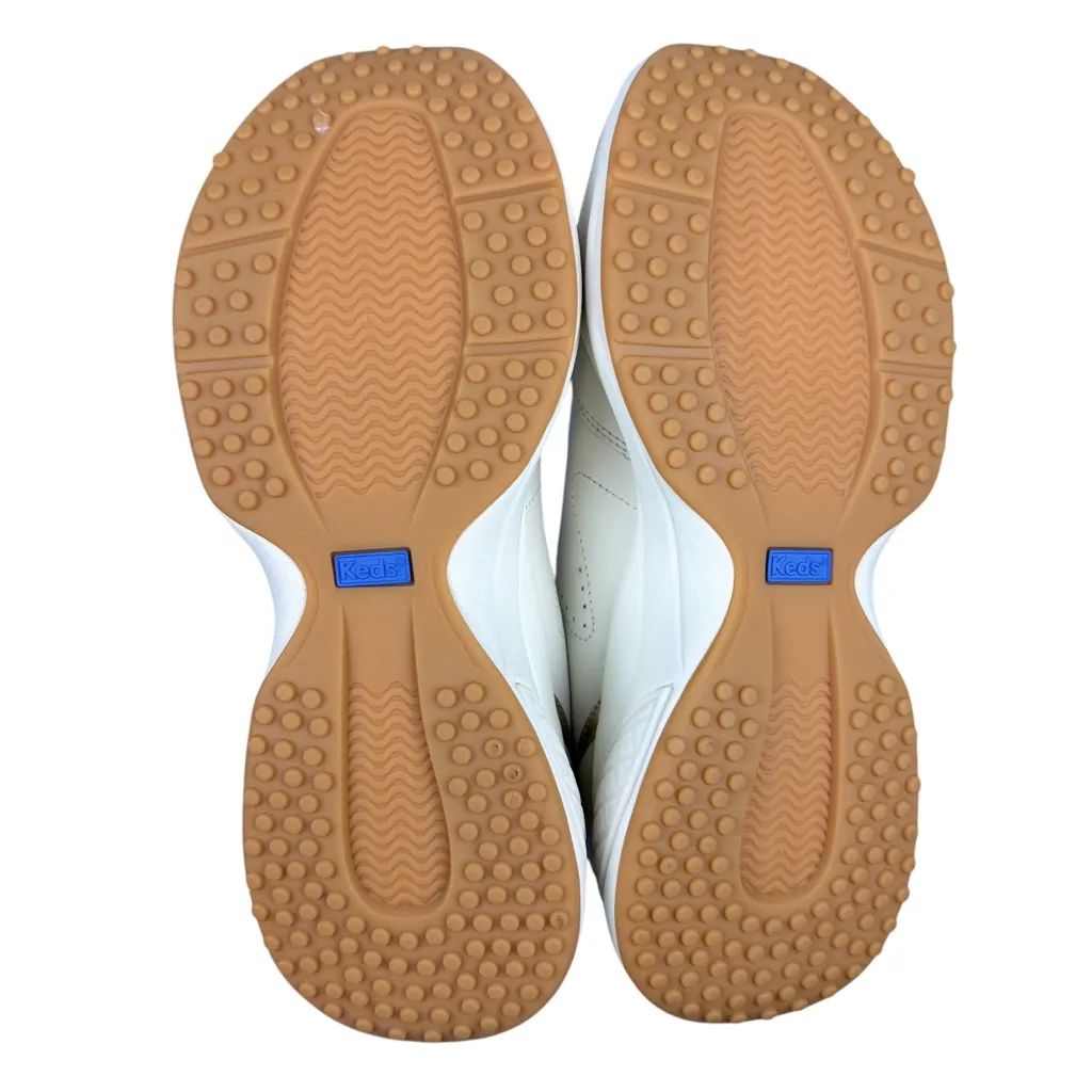 NEW‎ Keds Cross City Trainer Leather Lace Up Sneakers Egret/ Gold Women’s Size 9 - Image 9