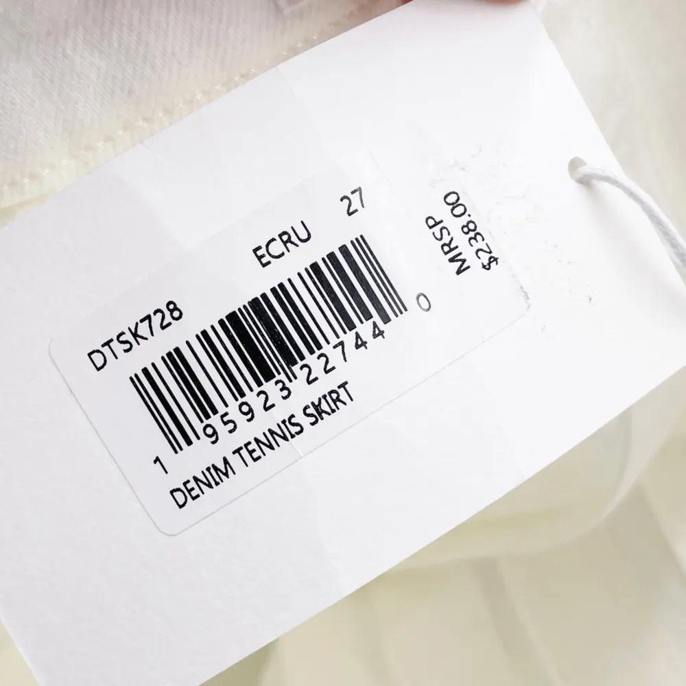 NEW Frame Pleated White Denim Tennis Skirt Preppy Cotton Mini Women's Size 27 - Image 7