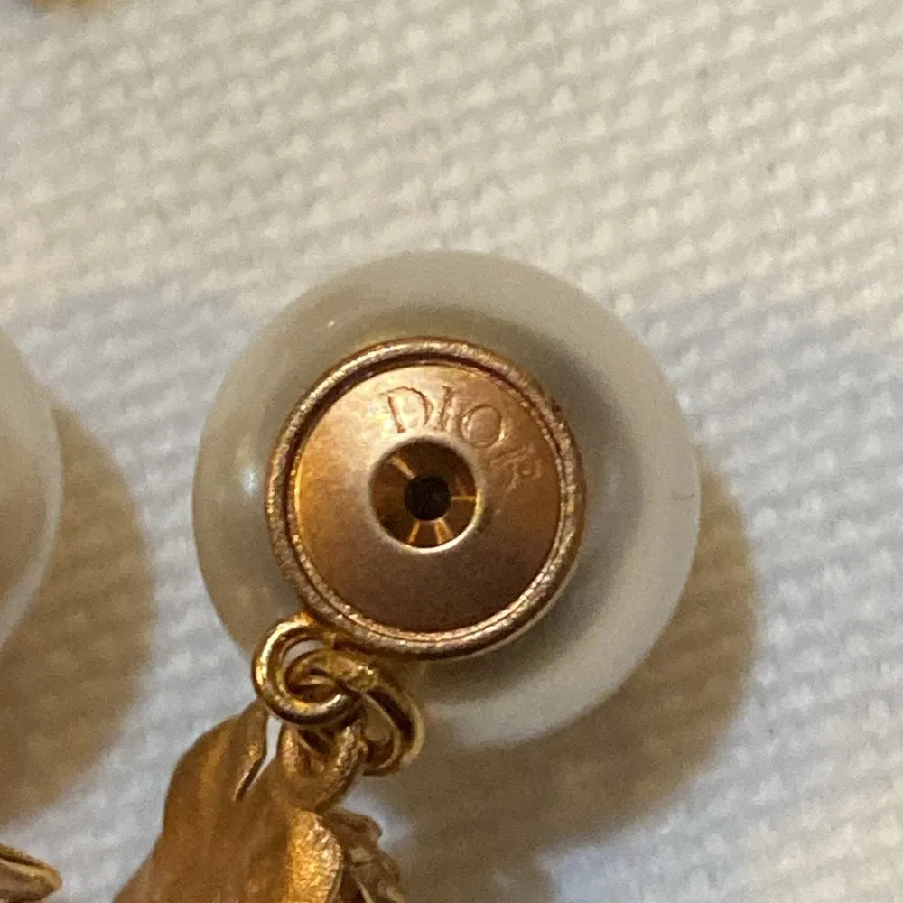 Dior Tribales Earrings Matte Pink-Finish Metal and White Resin Pearls - Image 6