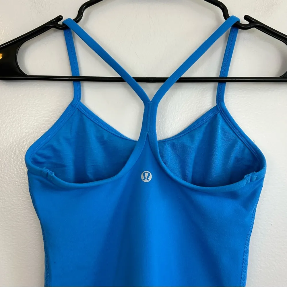 Blue Tank Top with Spaghetti Straps Size 2 - Image 4