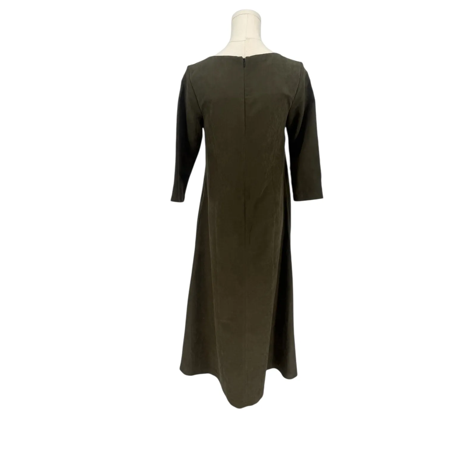 Julia Allert Olive Embroidered Beetle Midi Dress size Small $399 Green - Image 6