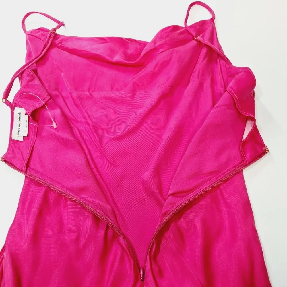 Lovers and Friends Noah Wrap Dress in Hot Pink XS - Image 8