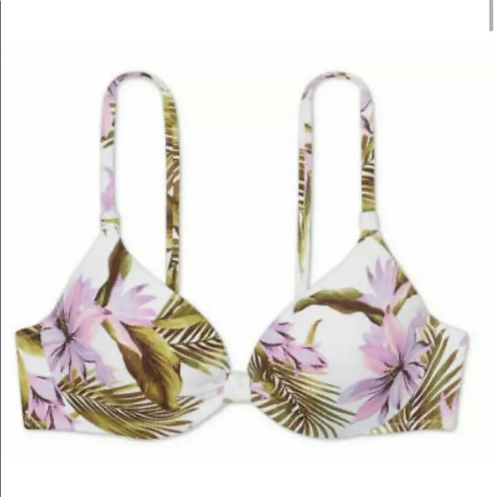 Shade & Shore Bikini Top Tropical Floral Swimsuit Swim 34C M New - Image 3