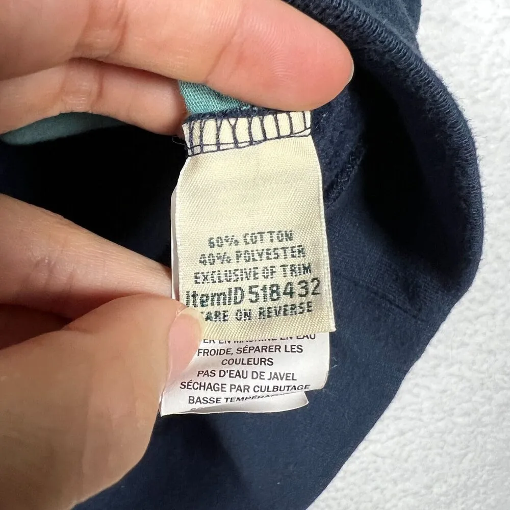 LL Bean 1912 Quarter Zip Sweatshirt Womens Size XL Blue Gray Turquoise - Image 6