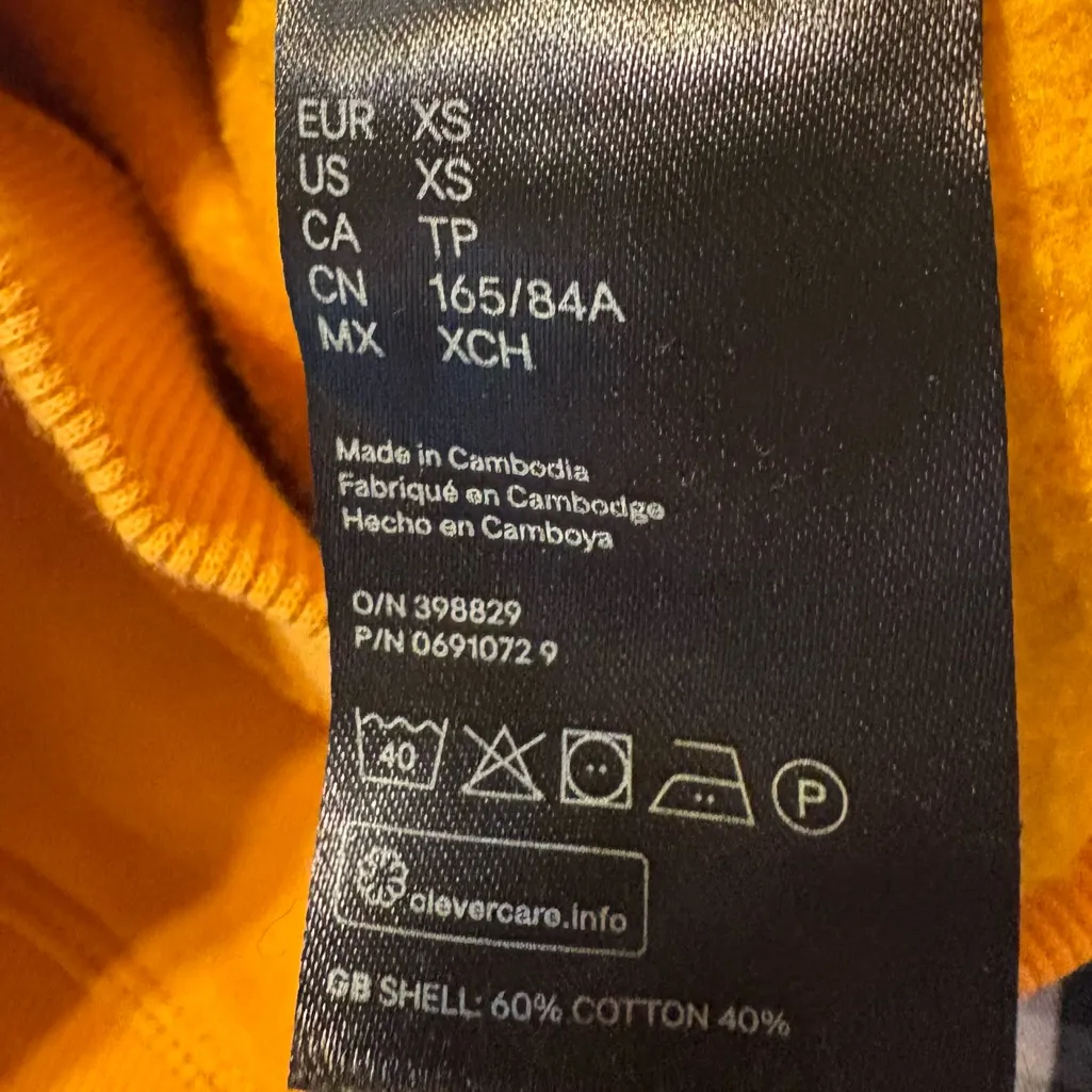 H&M‎ regular fit bright orange sweatshirt xs - Image 4