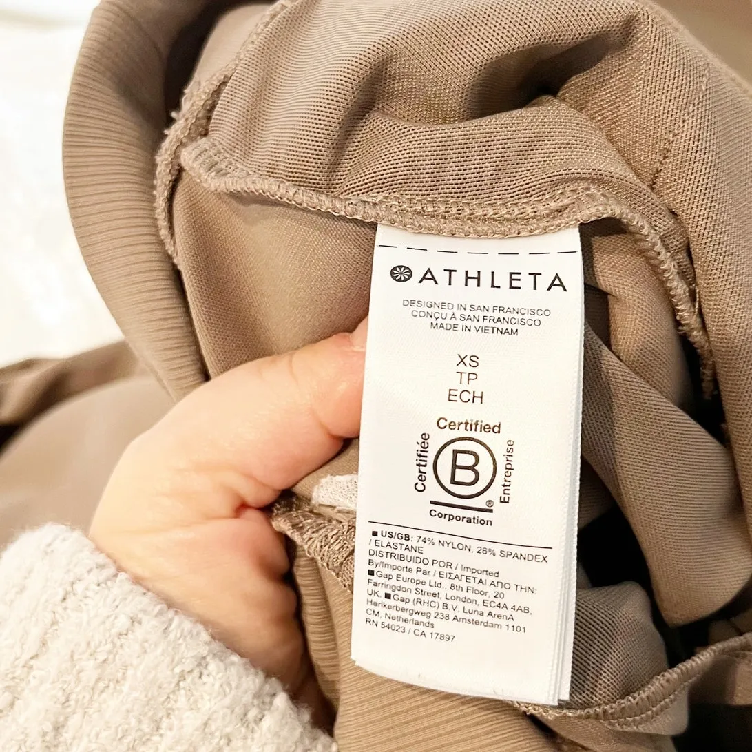 Athleta Venice Stretch Lightweight High Rise Wide Flare Leg Pants Light Brown XS - Image 6