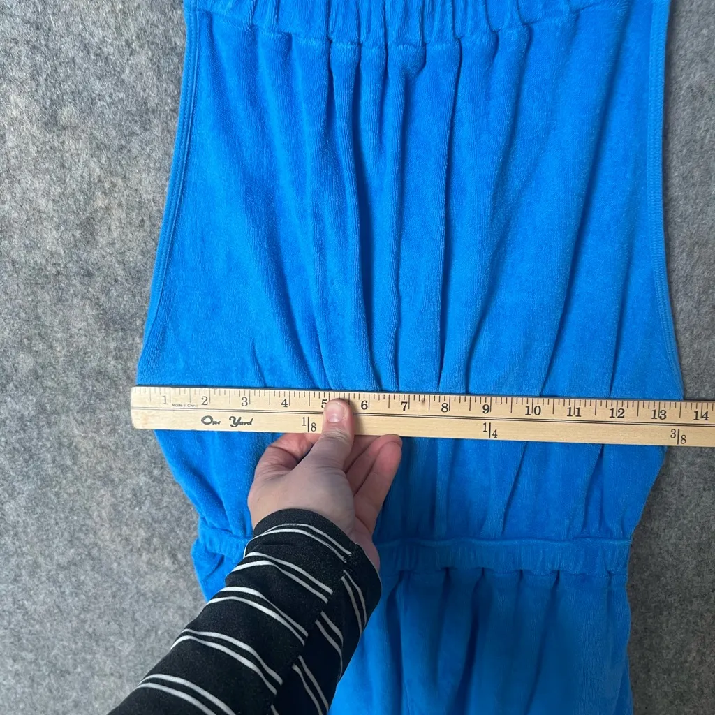 bobi los angeles Woman Size Small Bright Blue 100% Cotton Jumpsuit - Image 2