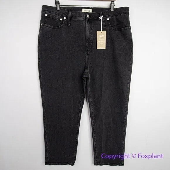 NEW Madewell Classic Straight Jeans in Lunar Wash,‎ 35 - Image 3